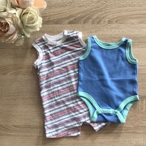 💙 3/$12 or $5 Baby Boy Summer Romper and onsies